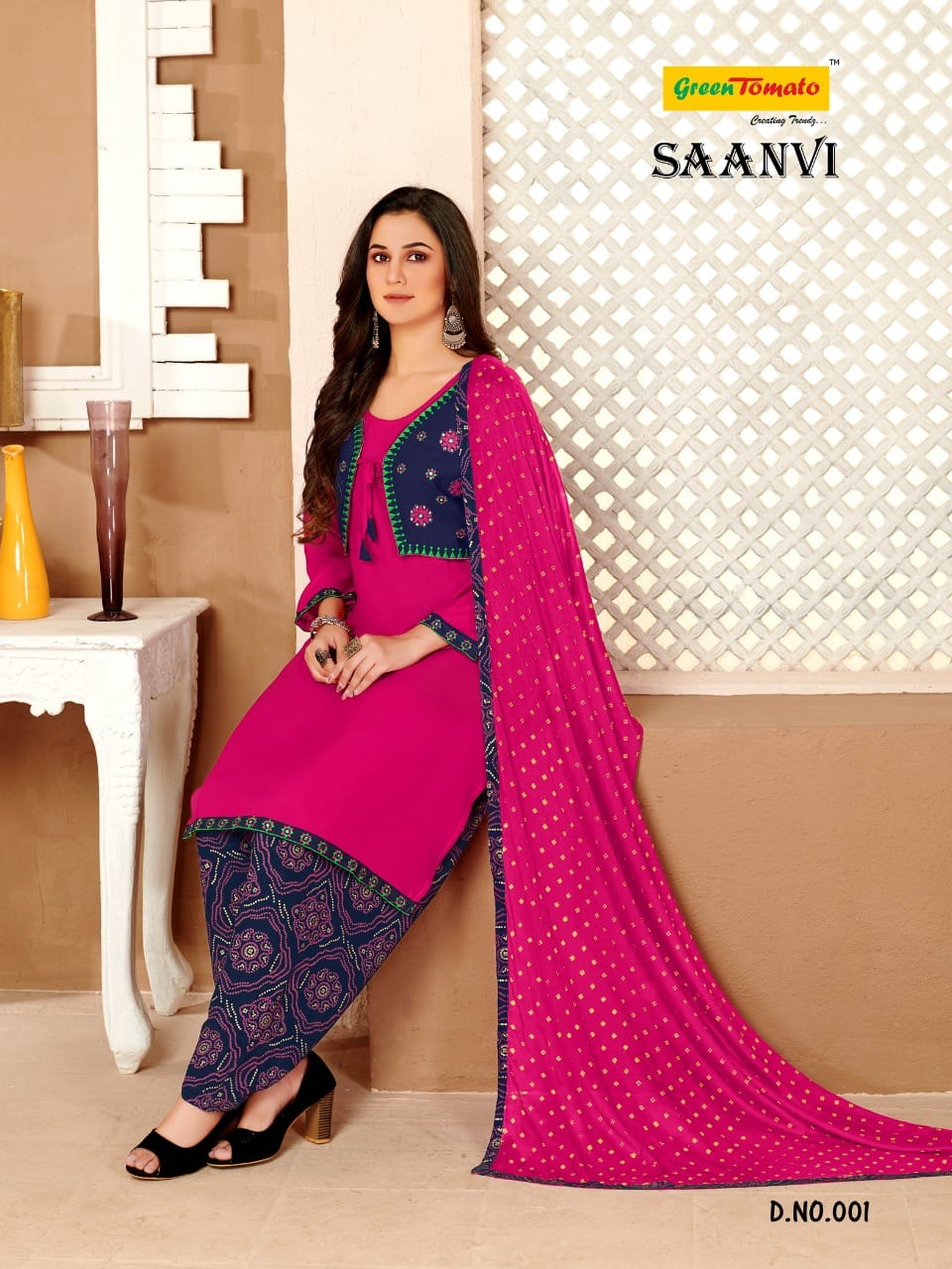 Green Tomato Saanvi Fancy Ethnic Wear Printed Ready Made Dress Collection